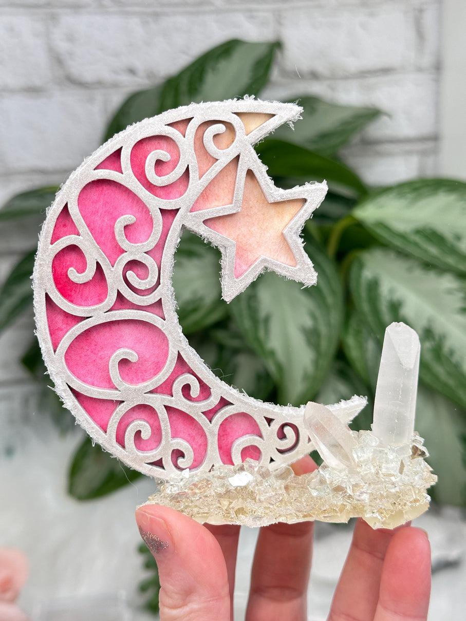 Resin Quartz Crystal Moons