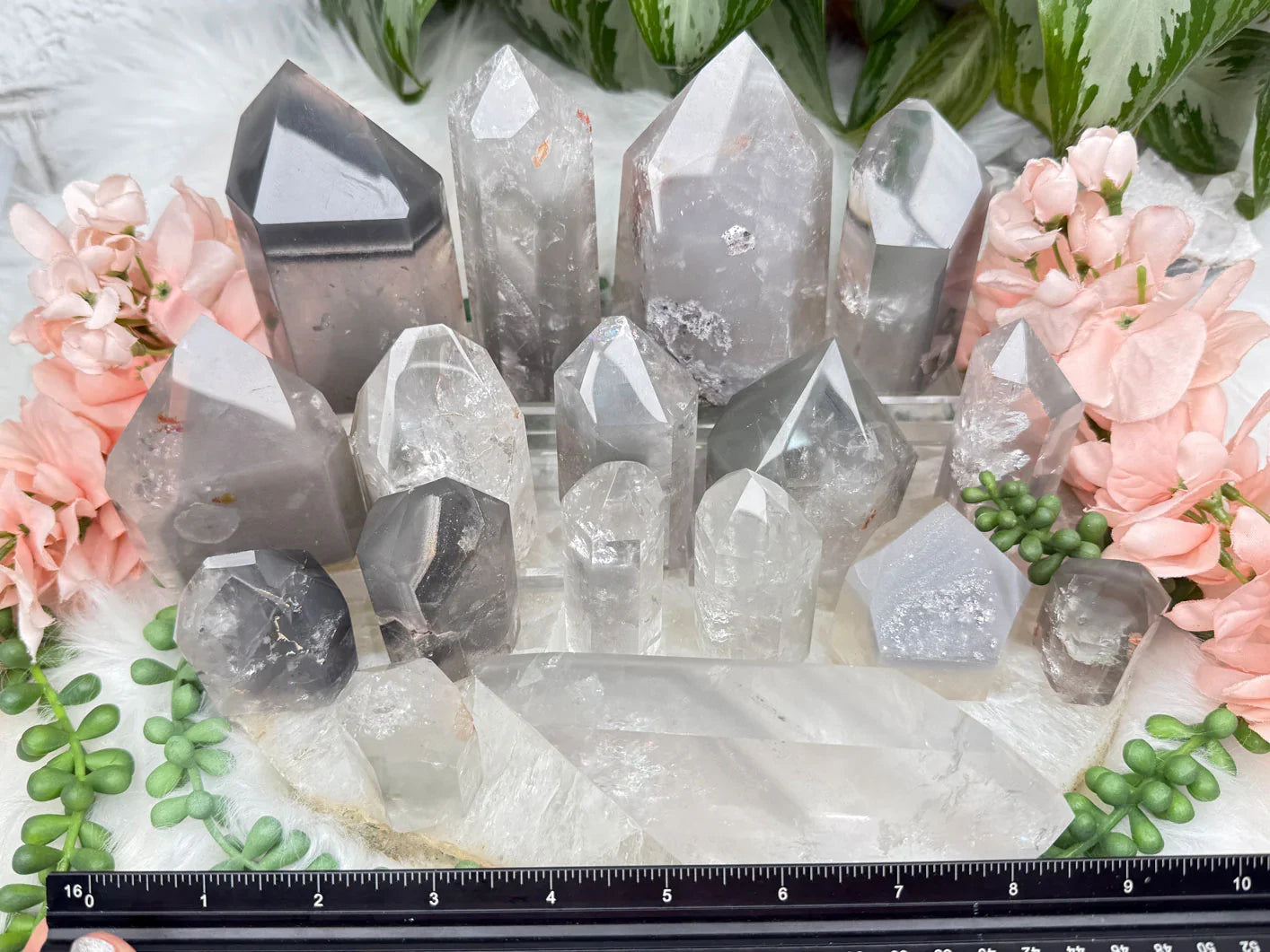 Gray Lithium Quartz Points