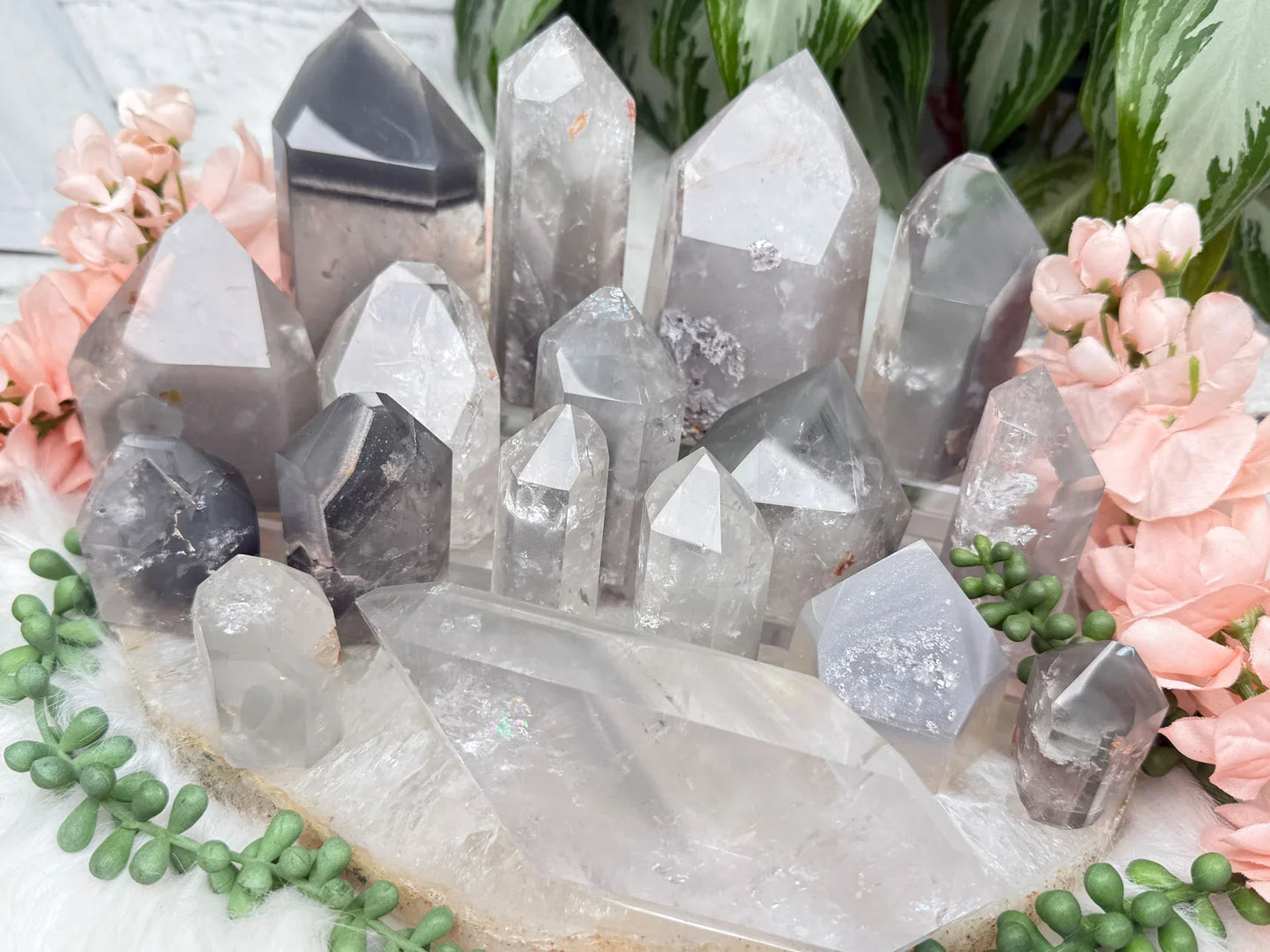 Gray Lithium Quartz Points