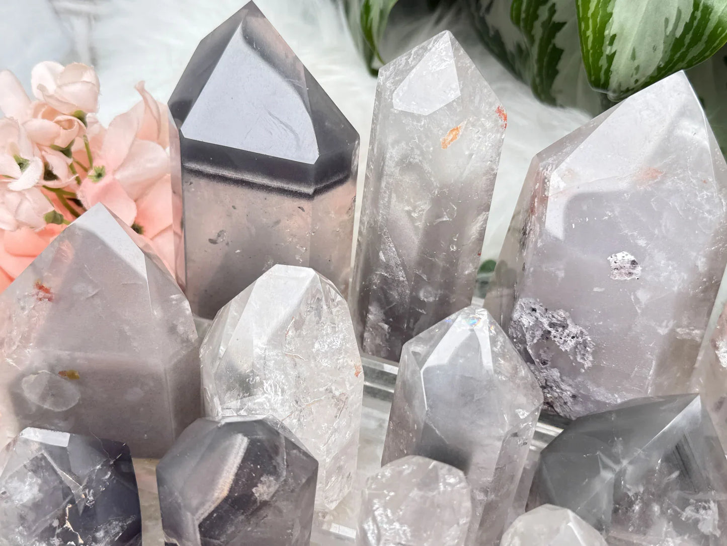 Gray Lithium Quartz Points