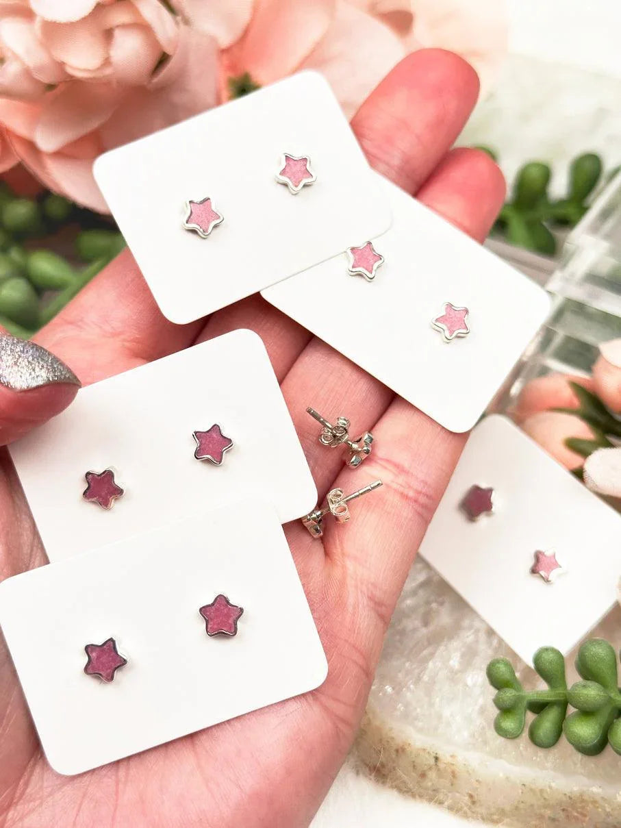 thulite-star-earrings