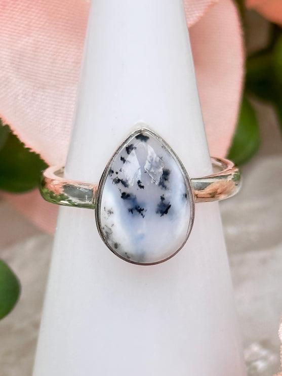 pear-shaped-dendritic-opal-ring