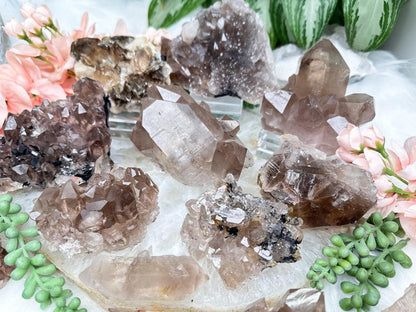 Smoky Quartz Cluster Crystals