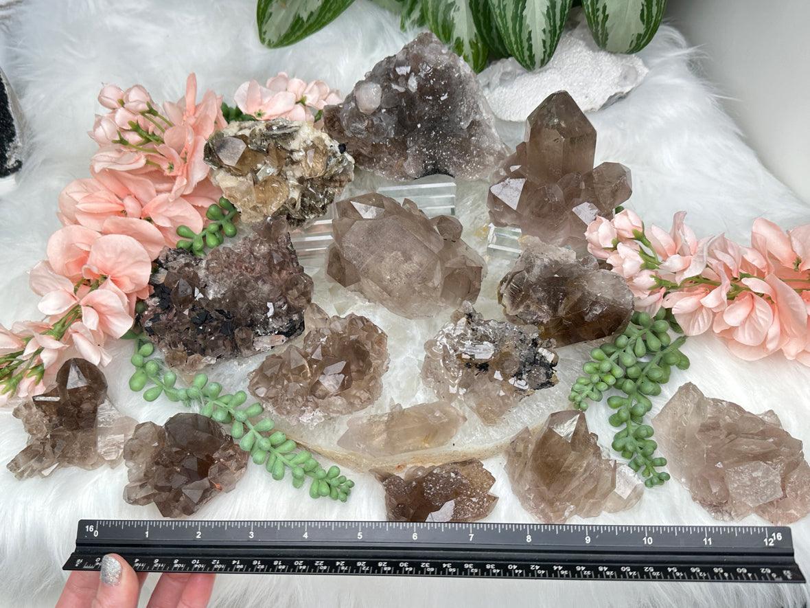 Smoky Quartz Cluster Crystals