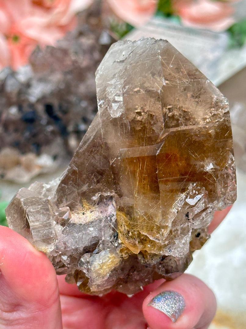 Smoky Quartz Cluster Crystals