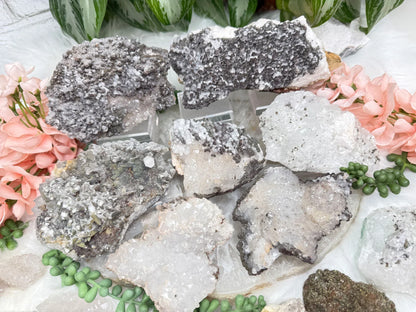 Moroccan Quartz Calcite Clusters