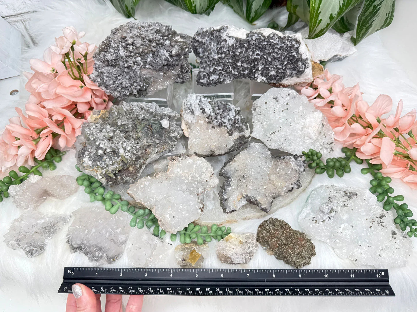 Moroccan Quartz Calcite Clusters