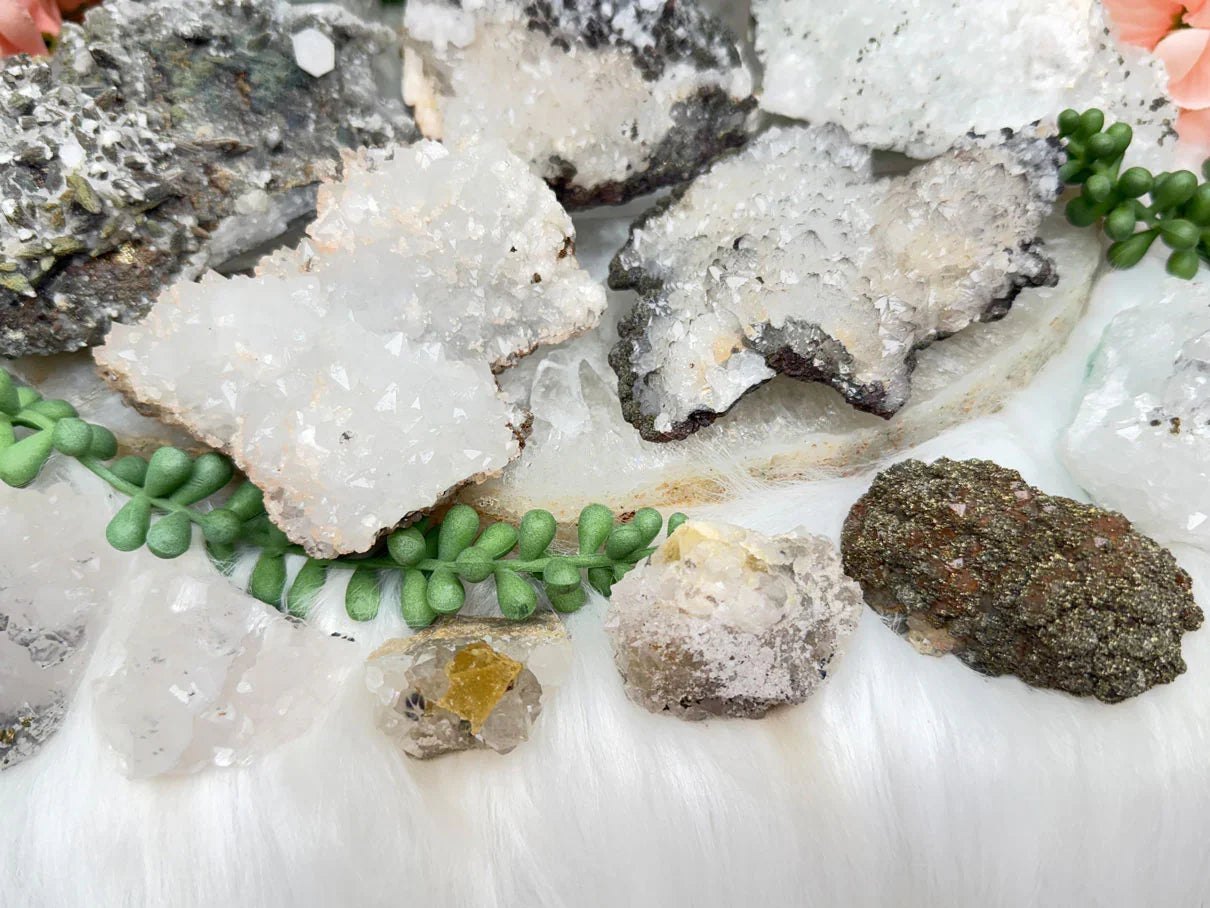 Moroccan Quartz Calcite Clusters