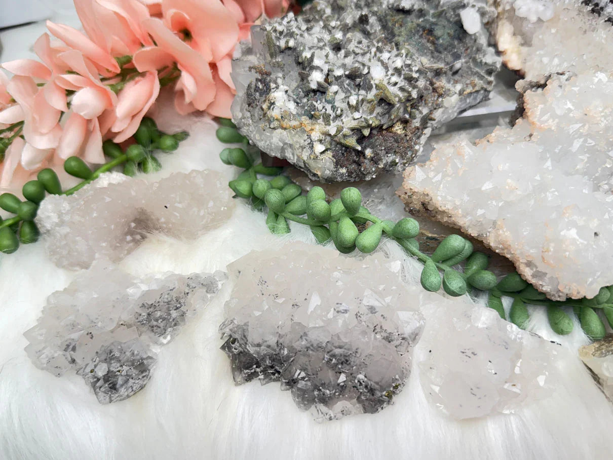 Moroccan Quartz Calcite Clusters