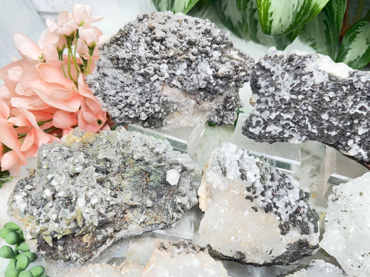 Moroccan Quartz Calcite Clusters