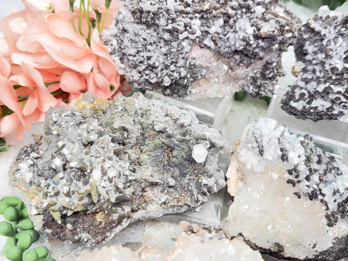 Moroccan Quartz Calcite Clusters