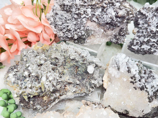 Moroccan Quartz Calcite Clusters