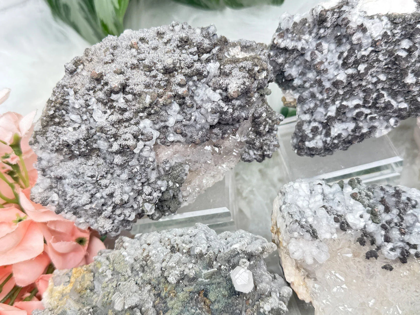 Moroccan Quartz Calcite Clusters