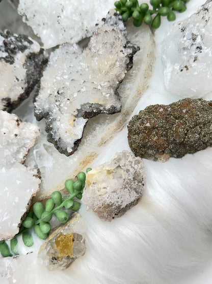 Moroccan Quartz Calcite Clusters