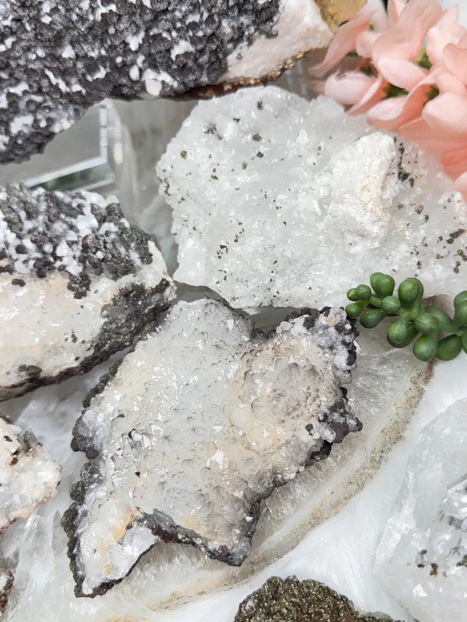 Moroccan Quartz Calcite Clusters