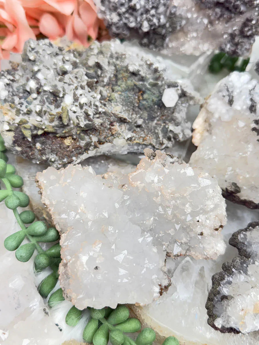Moroccan Quartz Calcite Clusters