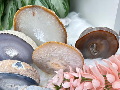 Standing Natural Geode Slices