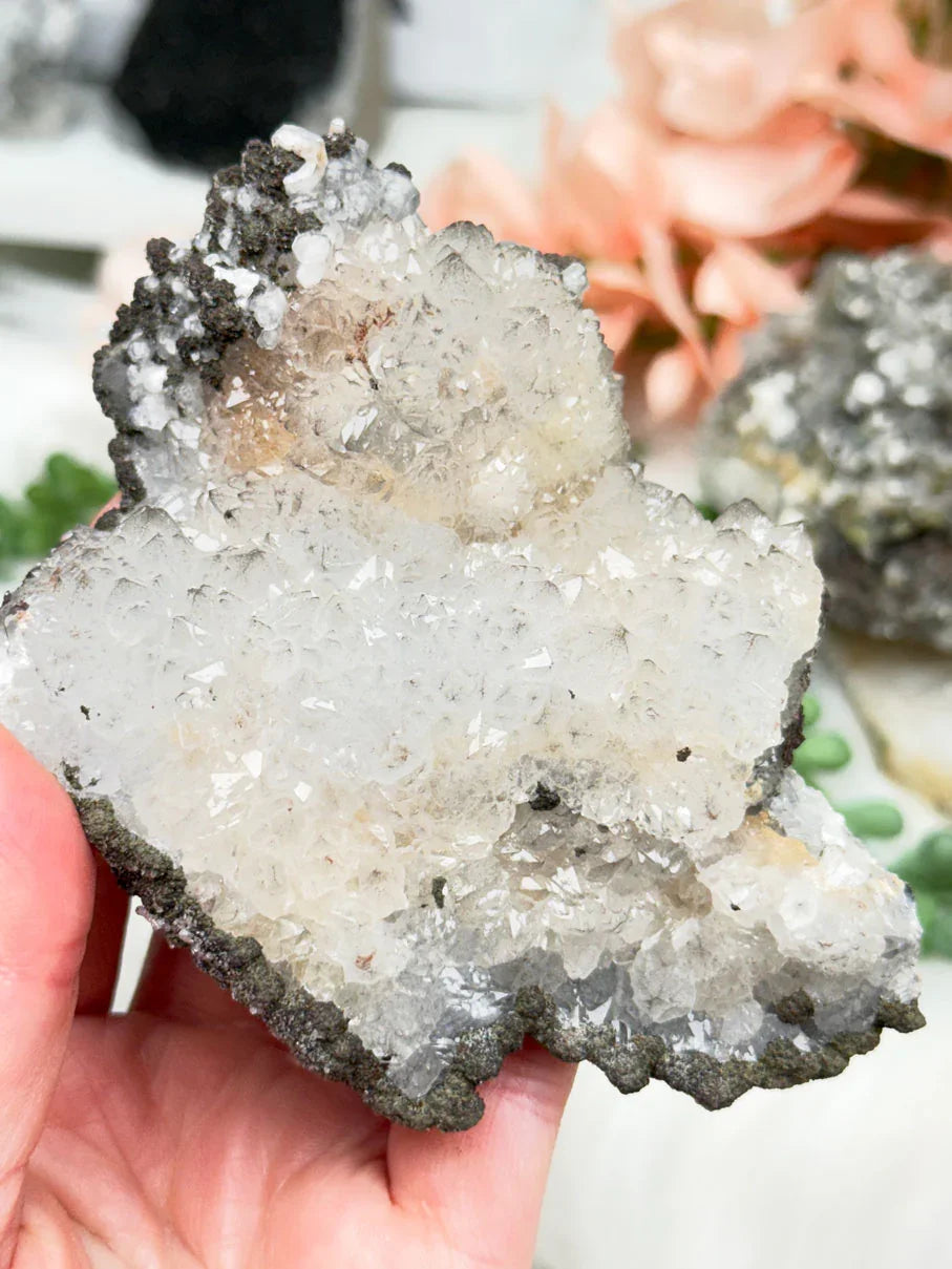 Moroccan Quartz Calcite Clusters
