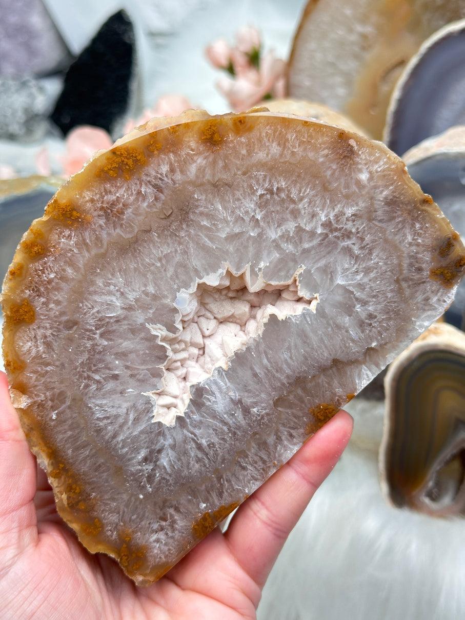 Standing Natural Geode Slices