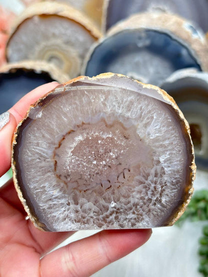 Standing Natural Geode Slices