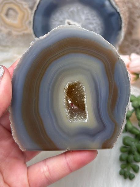 Standing Natural Geode Slices