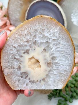 Standing Natural Geode Slices