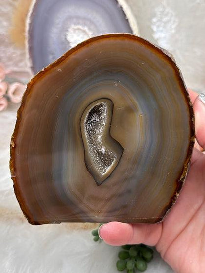 Standing Natural Geode Slices