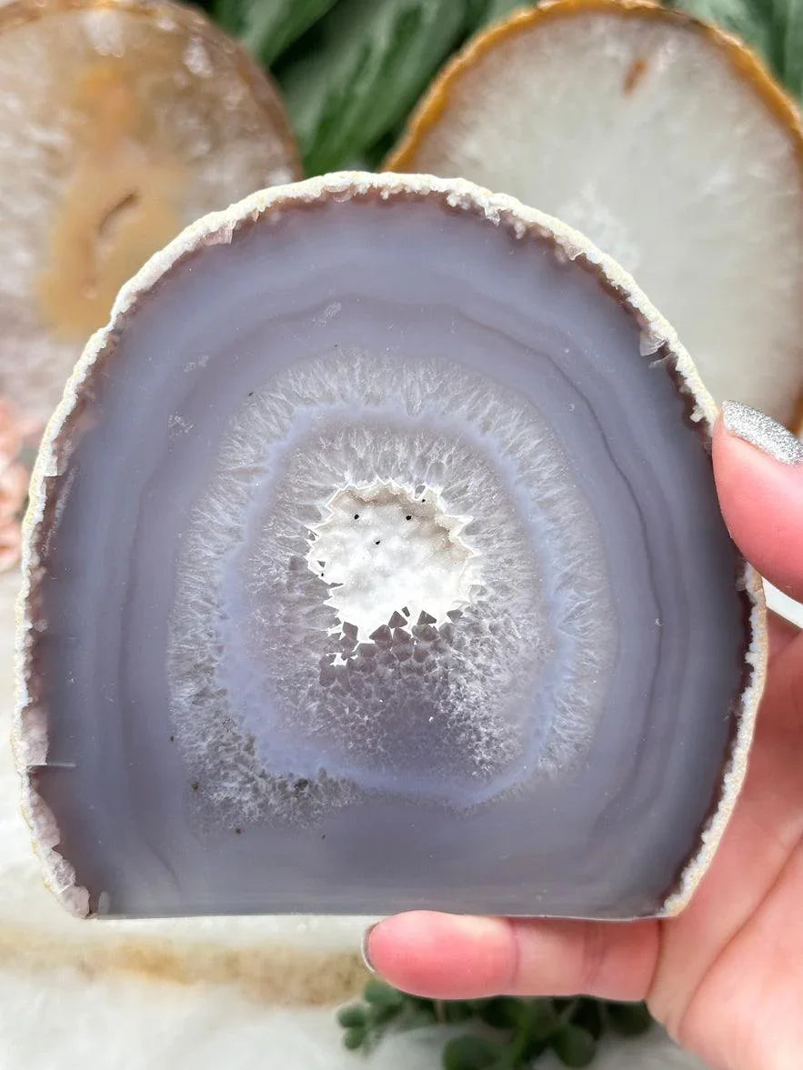 Standing Natural Geode Slices