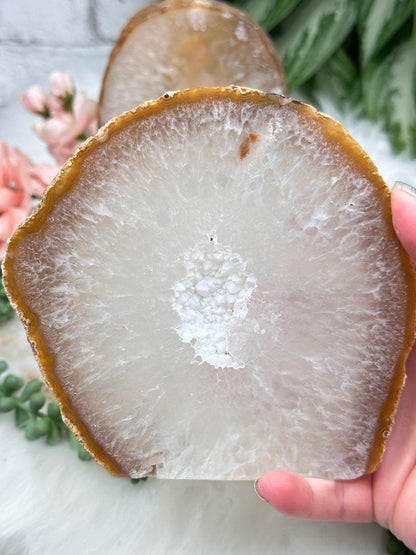 Standing Natural Geode Slices