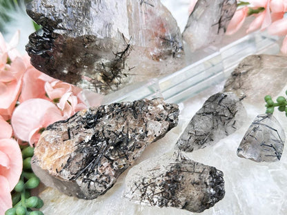 Black Tourmaline in Quartz