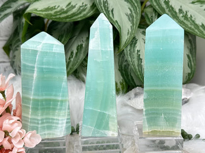 Teal Calcite Points