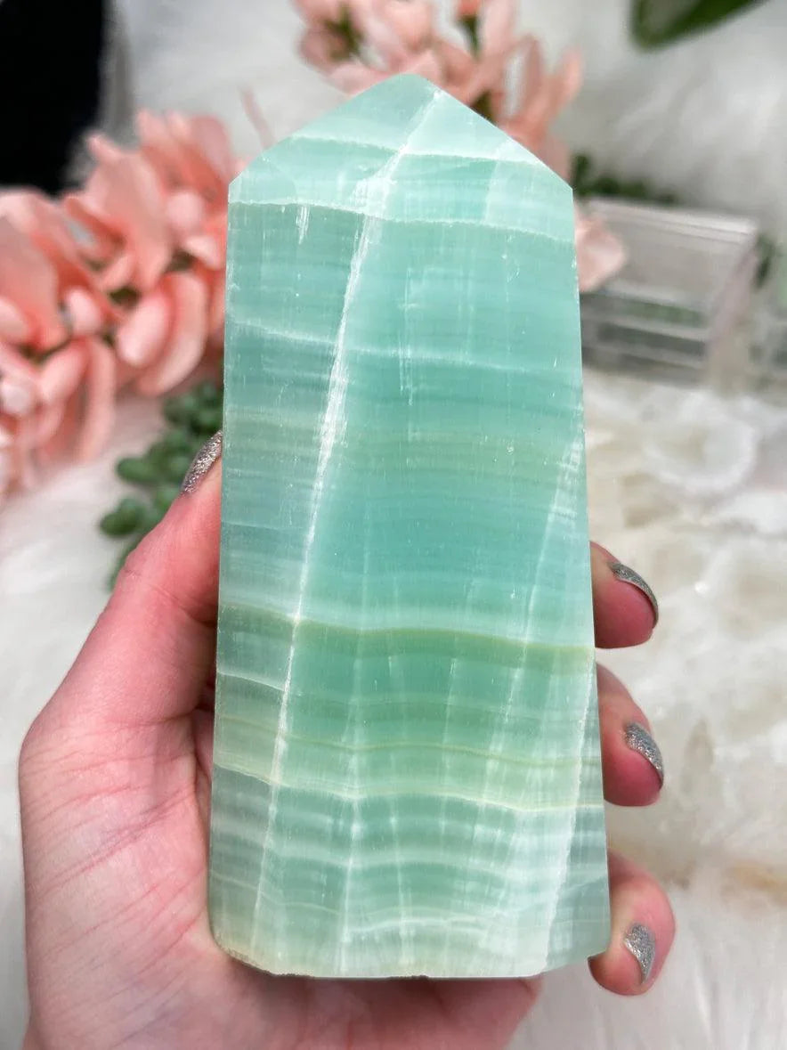 Teal Calcite Points