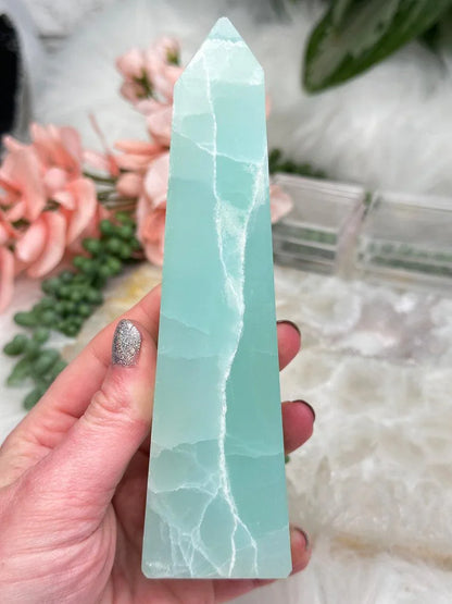 Teal Calcite Points