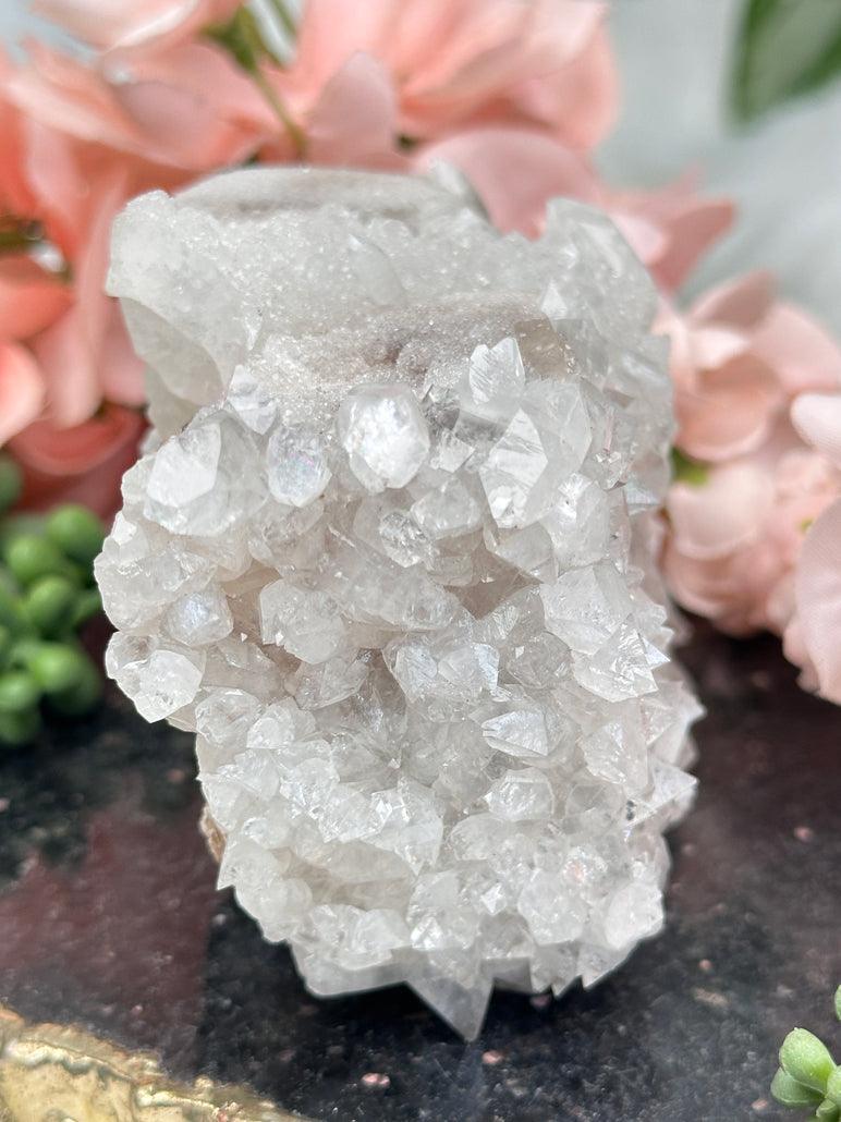 Apophyllite Over Optical Calcite