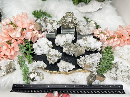 Peru White Quartz Pyrite