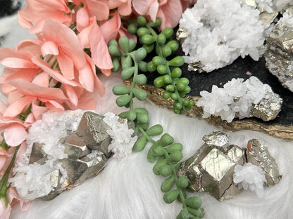 Peru White Quartz Pyrite