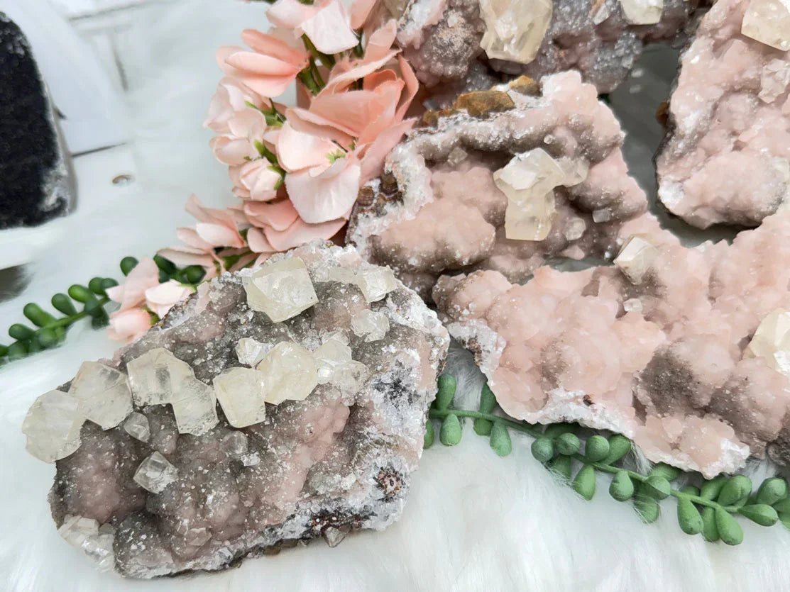 Old Stock Twin Pink Calcite