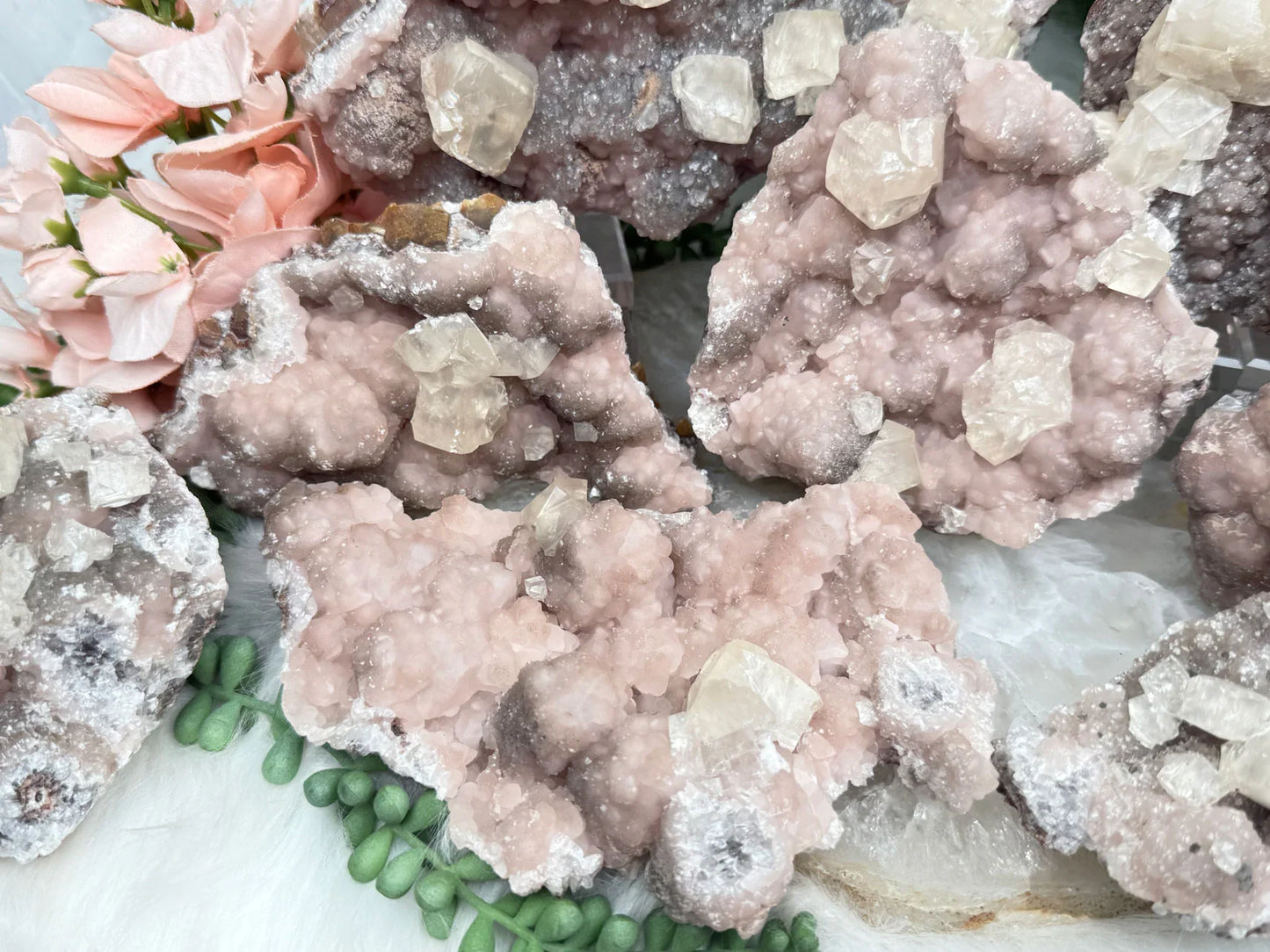 Old Stock Twin Pink Calcite