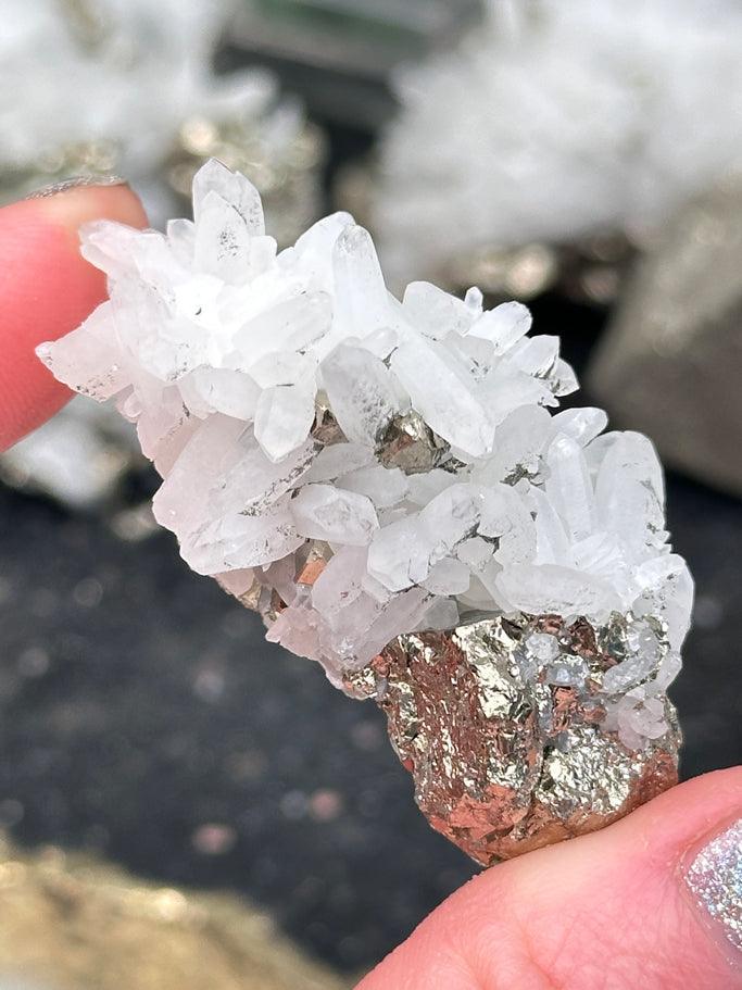 Peru White Quartz Pyrite