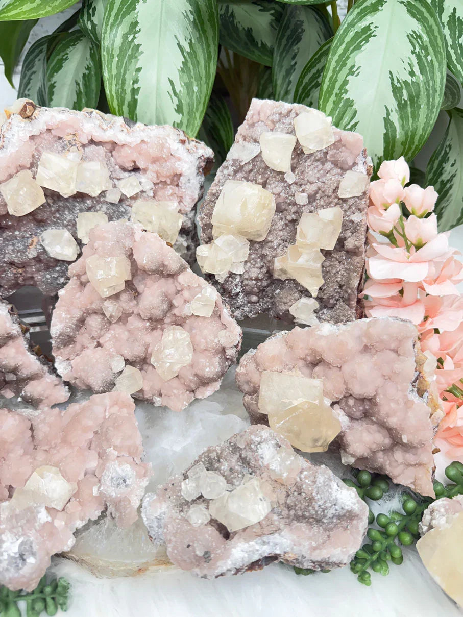 Old Stock Twin Pink Calcite