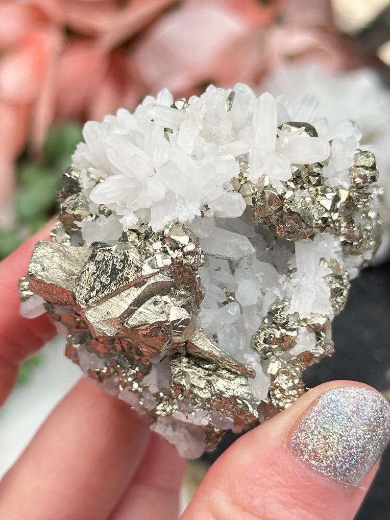 Peru White Quartz Pyrite