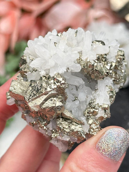 Peru White Quartz Pyrite