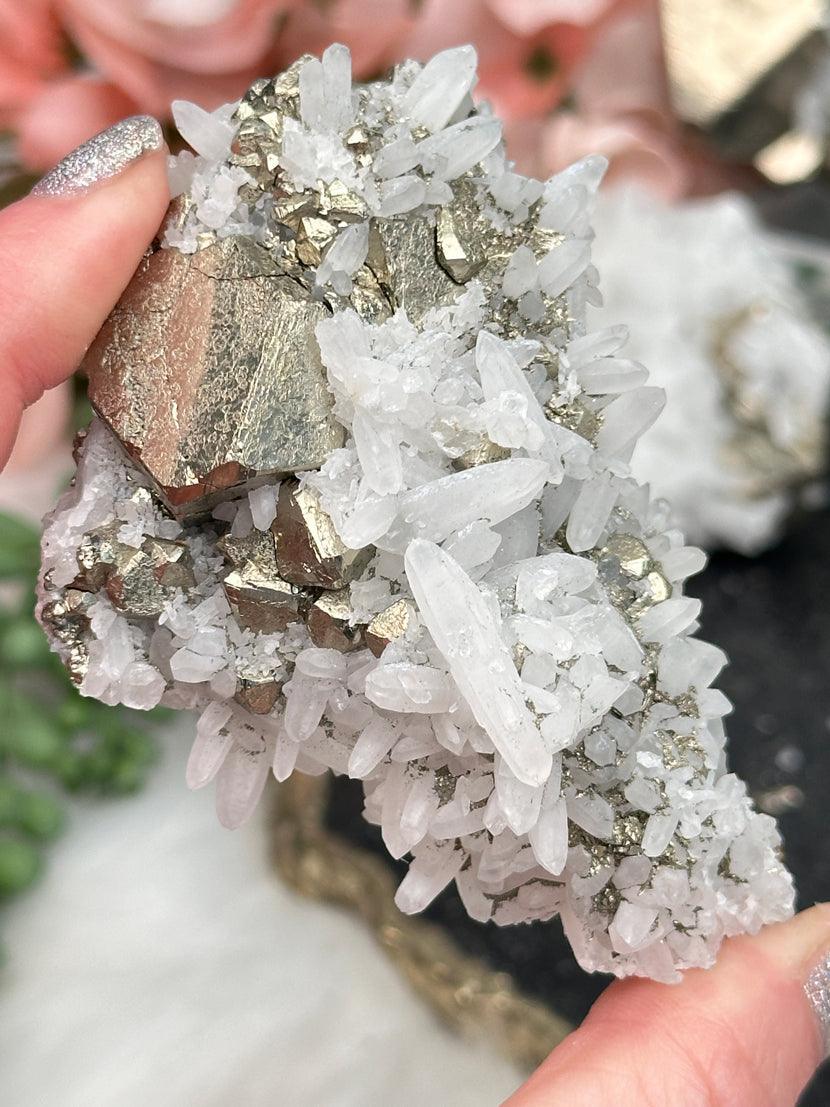 Peru White Quartz Pyrite