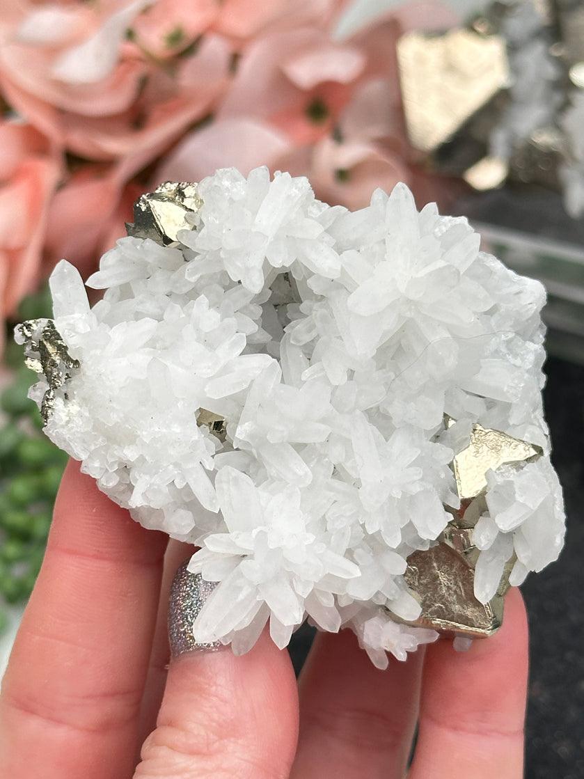 Peru White Quartz Pyrite