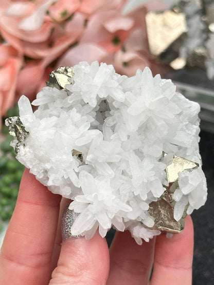 Peru White Quartz Pyrite