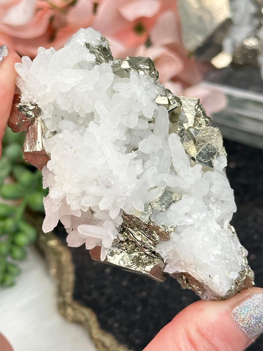 Peru White Quartz Pyrite