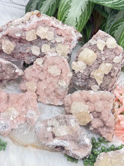 Old Stock Twin Pink Calcite