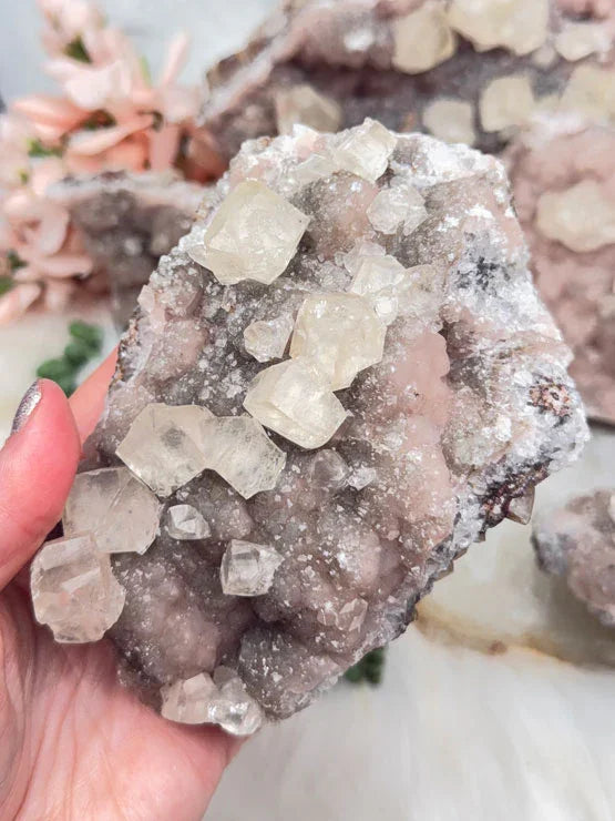 Old Stock Twin Pink Calcite