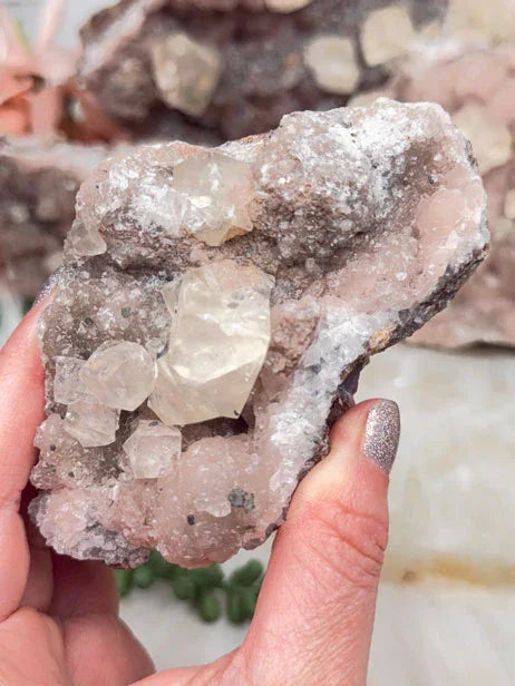 Old Stock Twin Pink Calcite