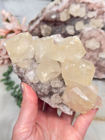 Old Stock Twin Pink Calcite